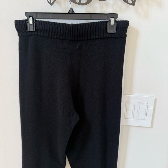 THREADS OF PRVLG Side Striped Cashmere Jogging Pants in Black M - Picture 8 of 13